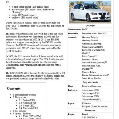 download 3 Series E90 SALOON workshop manual