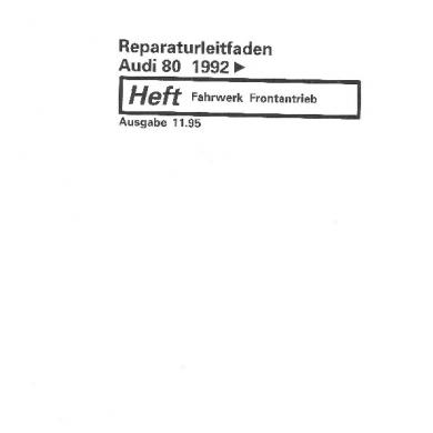 download Audi 80 b4 Reparaturleitfaden in workshop manual