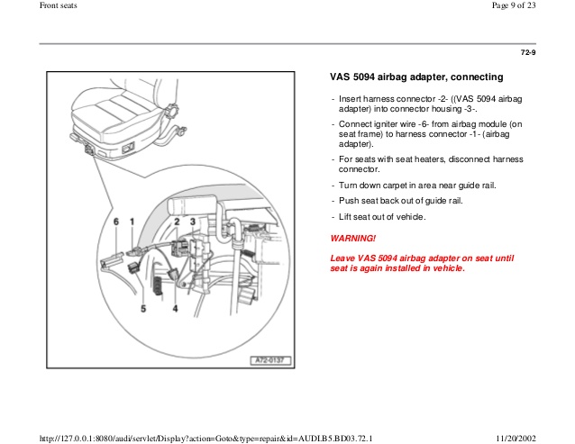 download Audi A4 B5 96 9 workshop manual