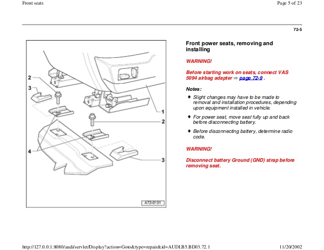 download Audi A4 B5 96 9 workshop manual