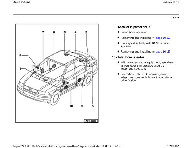 download Audi A4 B5 96 9 workshop manual