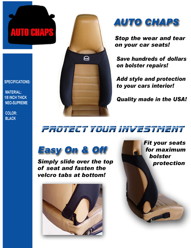download Auto Chaps Seat Bolster Protection Black workshop manual
