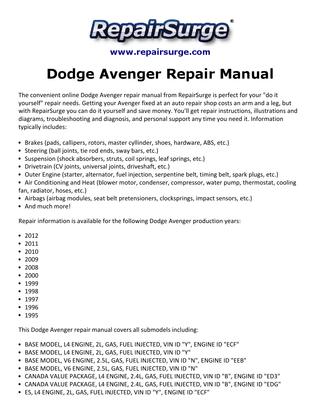 download Avenger workshop manual