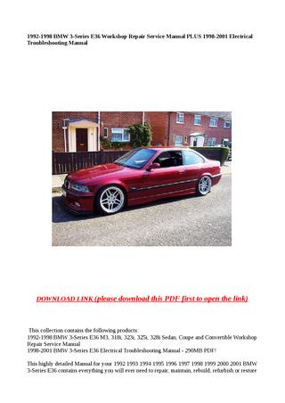 download BMW 3 E36 workshop manual