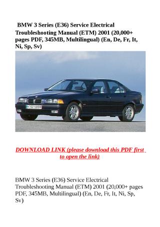 download BMW 318ti ETM workshop manual