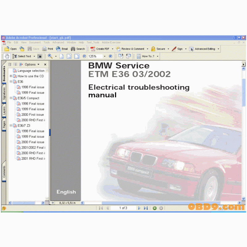 download BMW 318ti ETM workshop manual