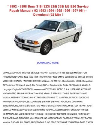 download BMW 323i workshop manual