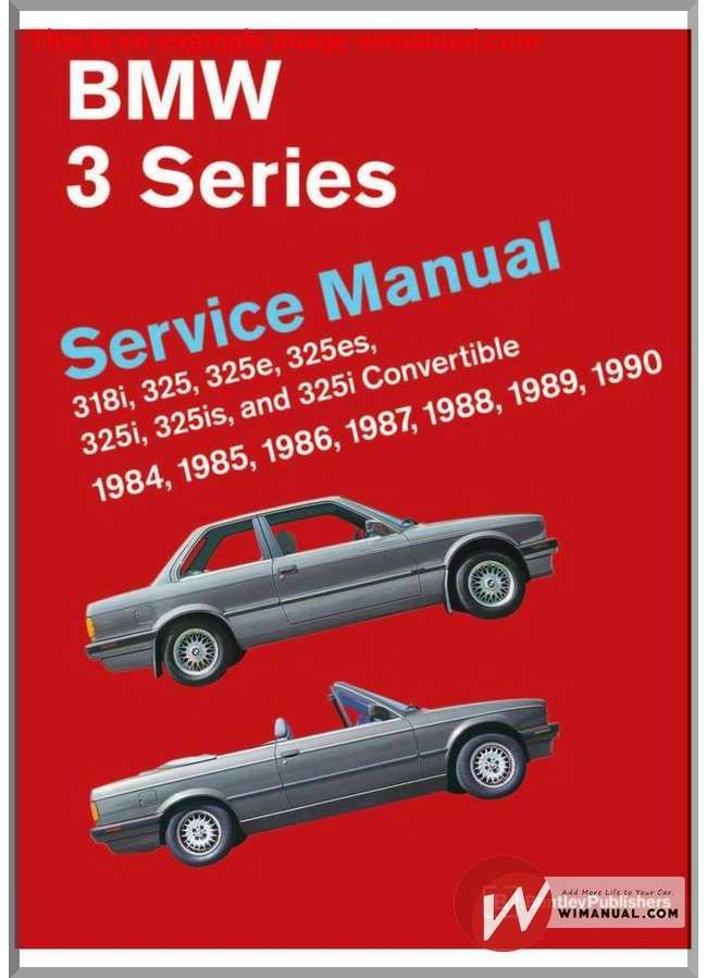 download BMW 325 325e 325es workshop manual