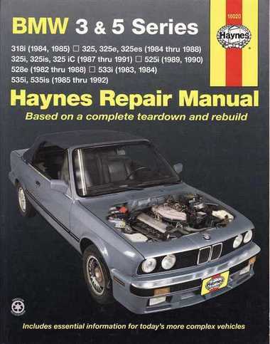 download BMW 325 325e 325es workshop manual