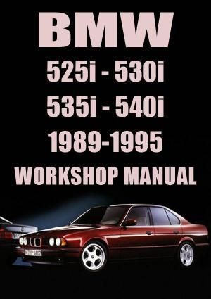 download BMW 5 525i 530i 535i 540i Manuals workshop manual