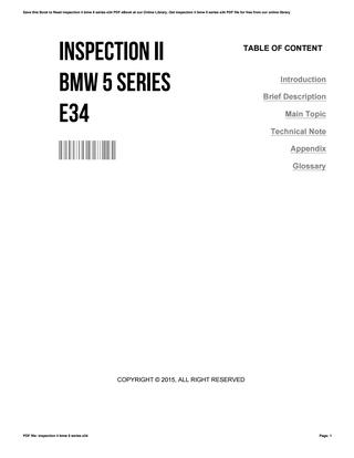 download BMW 5 E34 workshop manual