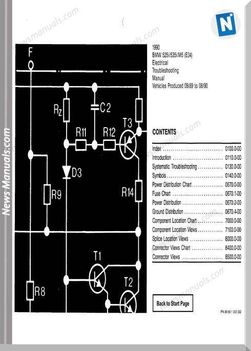 download BMW 525i it 535i M5 E34 TROUBLESHOOTI workshop manual