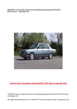 download BMW 528e ETM workshop manual