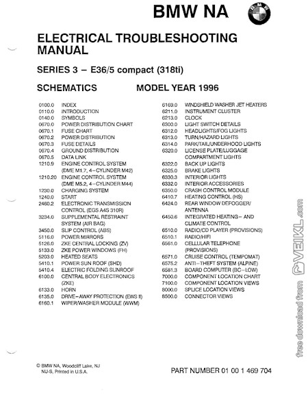 download BMW E36 5 COMPACT 318ti MANU workshop manual