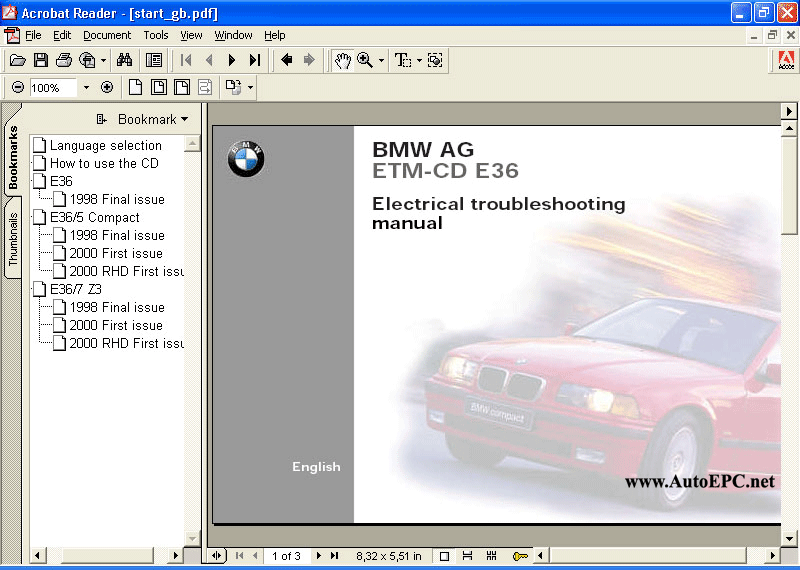 download BMW Z3 Roadster ETM workshop manual
