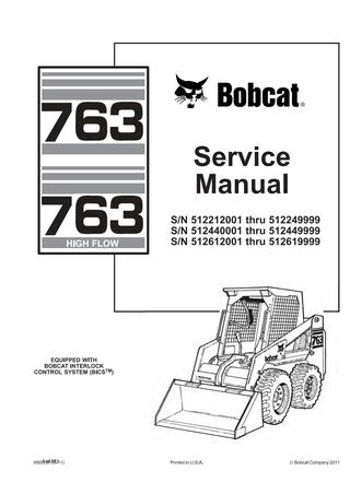 download Bobcat 763H Loader Workable workshop manual