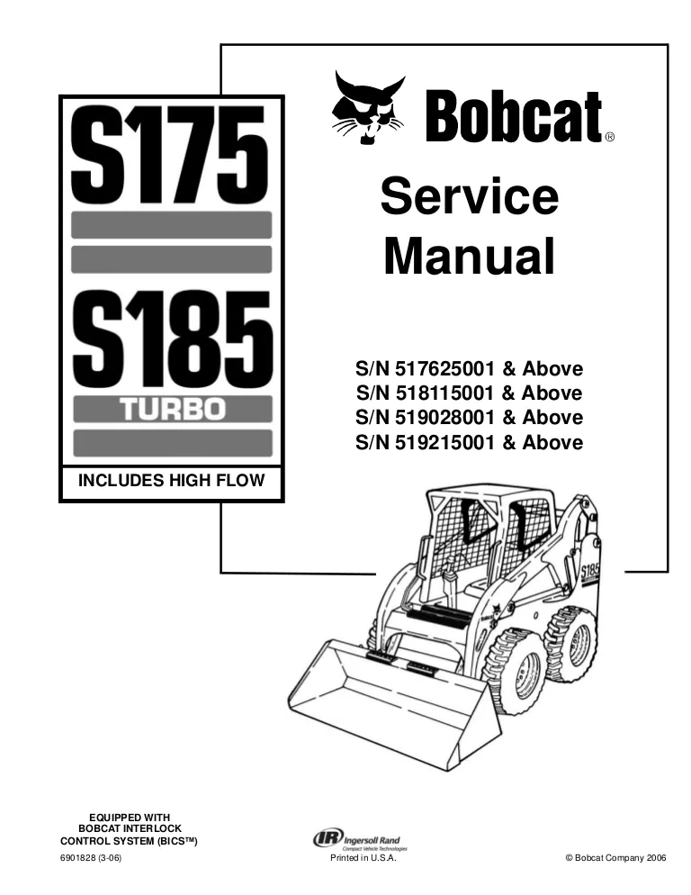 download Bobcat S175 Loader Workable workshop manual