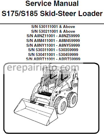 download Bobcat S175 Loader Workable workshop manual