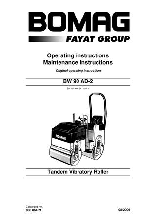 download Boomag Tandem Roller BW80 BW90 BW100 able workshop manual