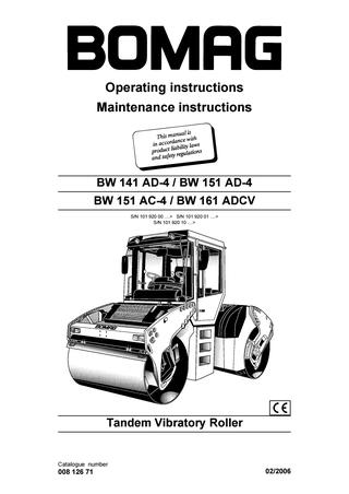 download Boomag Tandem Roller BW80 BW90 BW100 able workshop manual