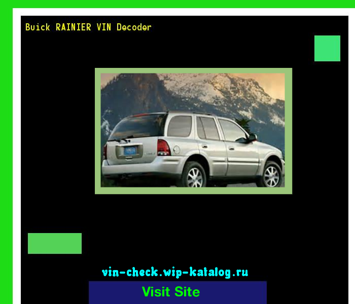 download Buick Rainier workshop manual