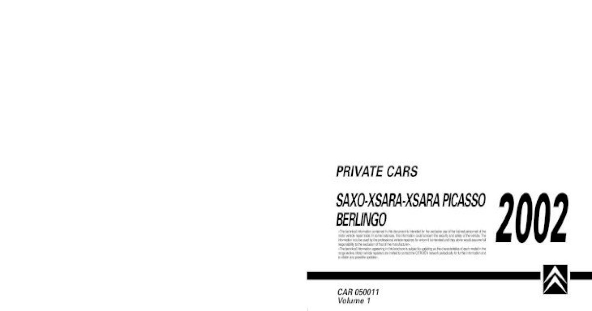 download CITROEN XSARA PICASSO XSARA MULTIPLEXED BSI PRINCIPLE workshop manual