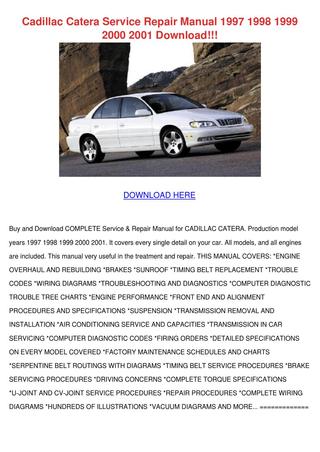 download Cadillac Catera workshop manual