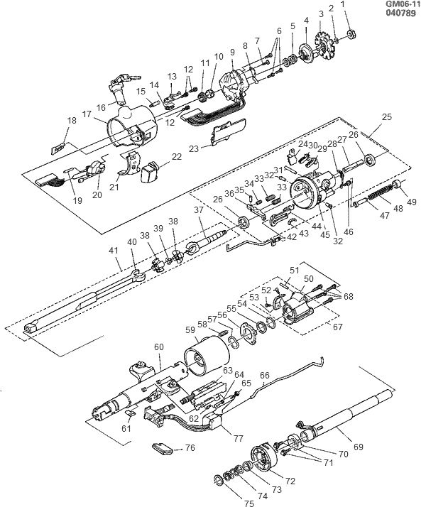 download Cadillac DeVille Steering Column workshop manual