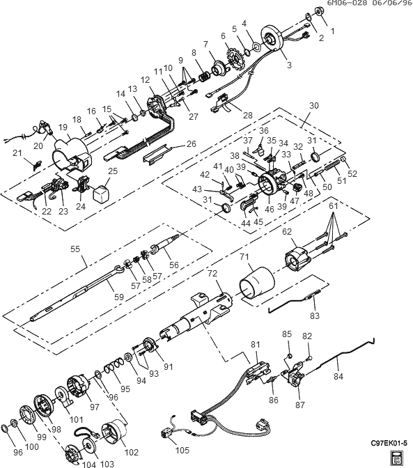 download Cadillac DeVille Steering Column workshop manual