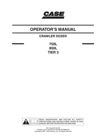 download Case 750L 850L Tier 3 Crawler Dozer s Instruction able workshop manual