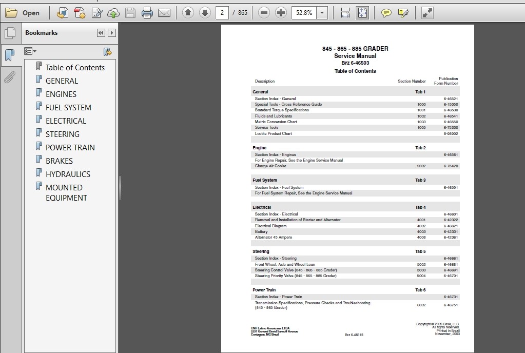 download Case 845 865 885 Graders able workshop manual