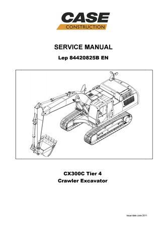 download Case CX160B CX180B Crawler Excavator able workshop manual