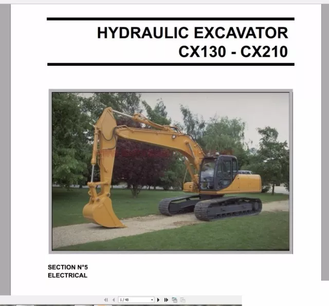 download Case CX290B Crawler Excavator able workshop manual