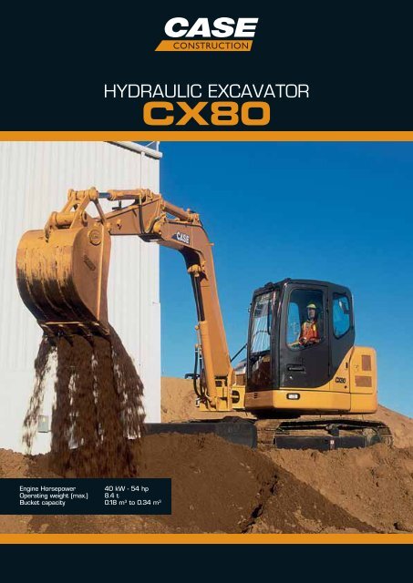 download Case CX80 Crawler Excavator able workshop manual