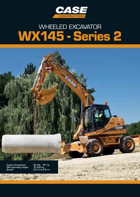 download Case WX145 TIER 3 Wheel Excavator ue able workshop manual