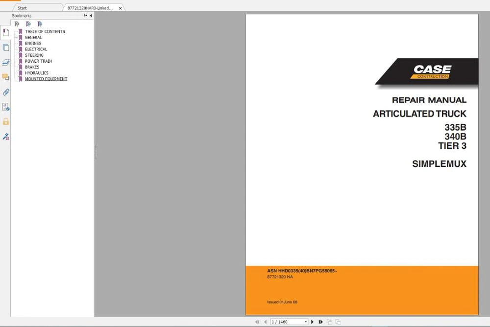 download Case WX145 TIER 3 Wheel Excavator ue able workshop manual