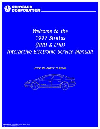 download Chrysler Cirrus Stratus RHD LHD workshop manual