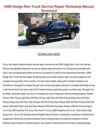 download Chrysler Dodge Ram Chassis DX workshop manual