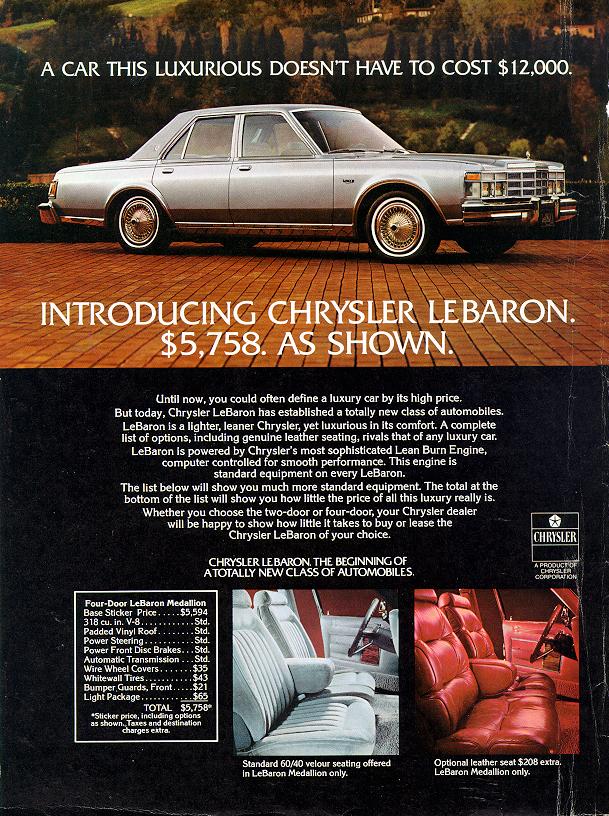 download Chrysler Lebaron workshop manual