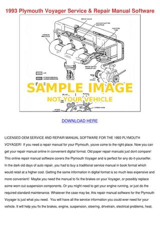 download Chrysler Voyager Revue Technique workshop manual