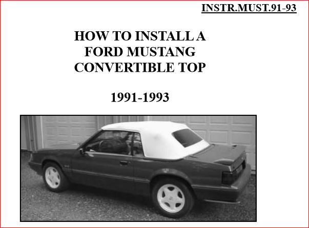 download Convertible Top Boot White Vinyl  151 Ford workshop manual
