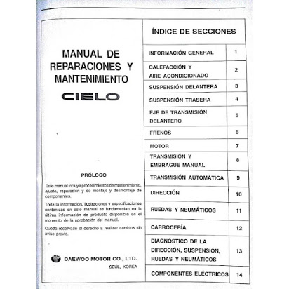 download DAEWOO CIELO 1.5L EURO III Engine workshop manual