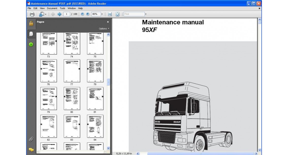 download DAF 95XF Truck workshop manual