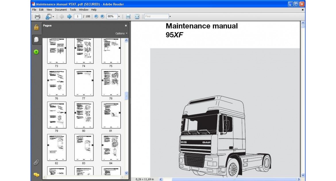 download DAF 95XF workshop manual