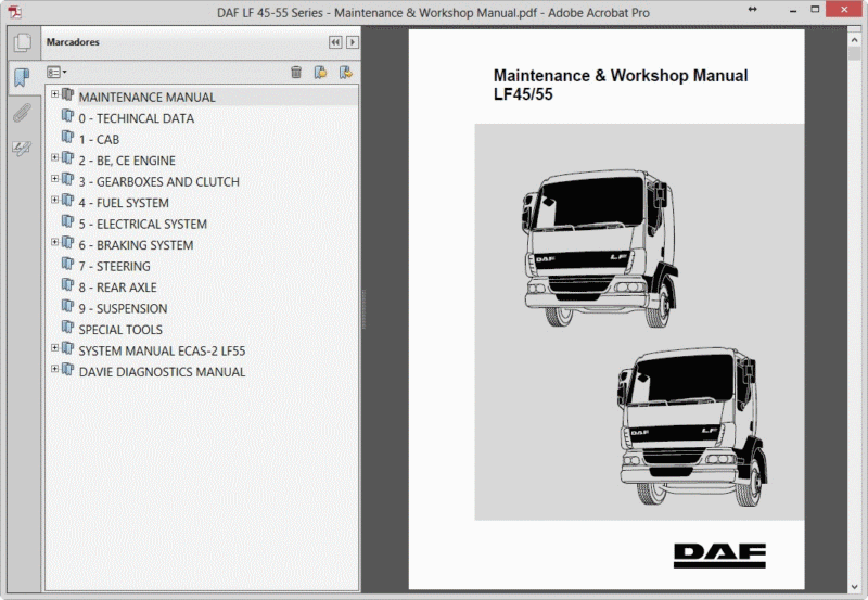 download DAF LF 55 LF55 workshop manual