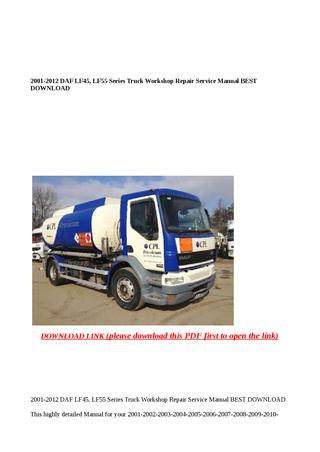 download DAF LF45 LF55 Truck workshop manual