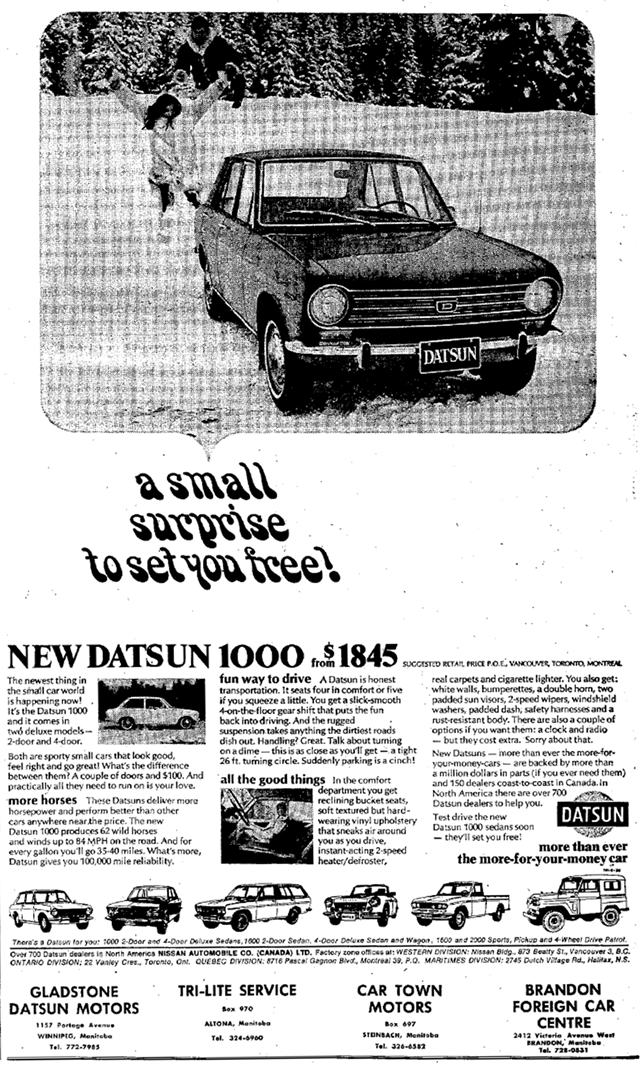 download DATSUN 1000B10 workshop manual