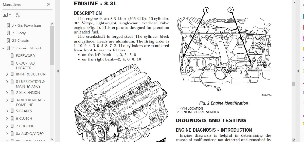 download DODGE VIPER ZB workshop manual