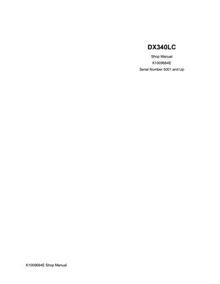 download DOOSAN DAEWOO DX420LC Hydraulic Excavator able workshop manual