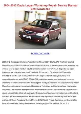 download Dacia Logan I workshop manual